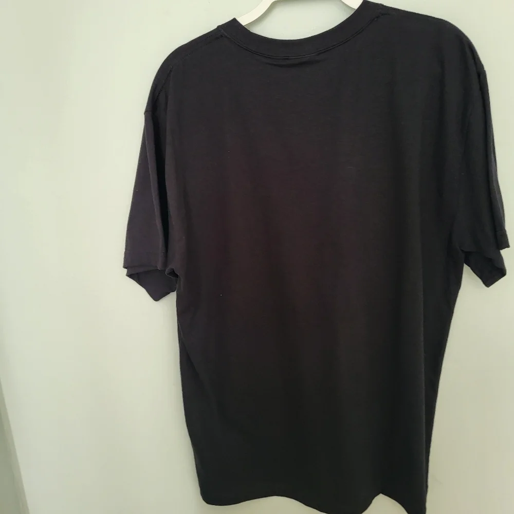 Adidas Men Large OG Sketch Trefo Crew‎ Neck Short Sleeve T-Shirt Black Casual
